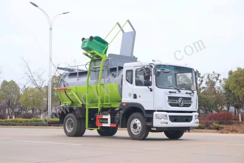 東風(fēng)D9型10方餐廚垃圾車  圓罐餐廚垃圾車報(bào)價(jià)