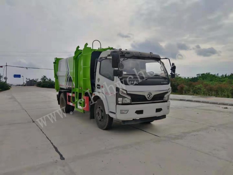 10方掛桶垃圾車  東風大多利卡10方掛桶垃圾車 國六掛桶垃圾車廠家